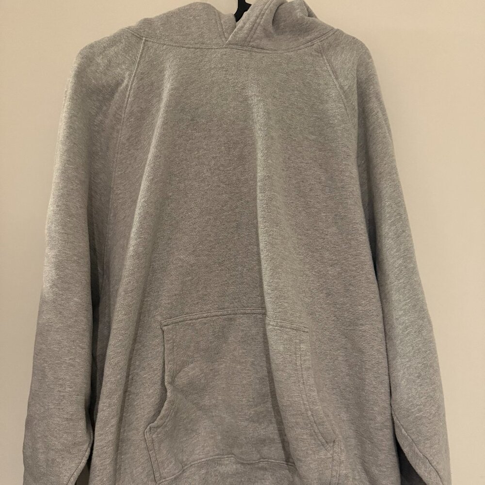 Aritzia Mega Fit Sweatfleece Hoodie L | Grey | Relaxed Oversized